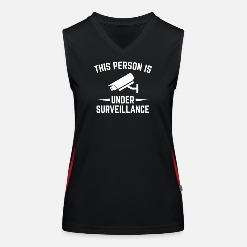 Sous Surveillance Caméra Design Débardeur respirant contrasté Femme
