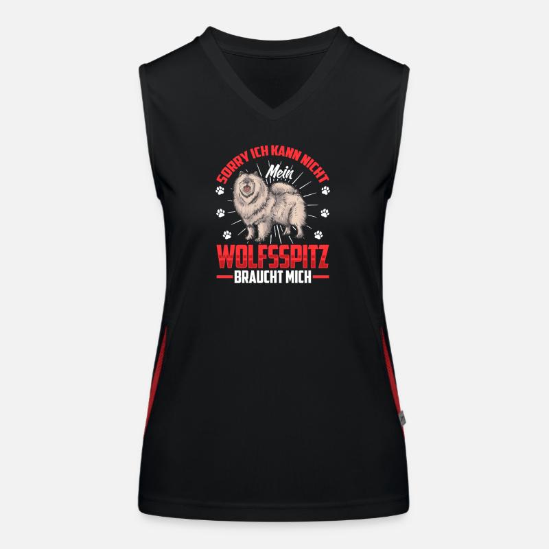 Wolfsspitz braucht mich Deutscher Wolfsspitz Funktionelles Kontrast-Tank Top für Frauen