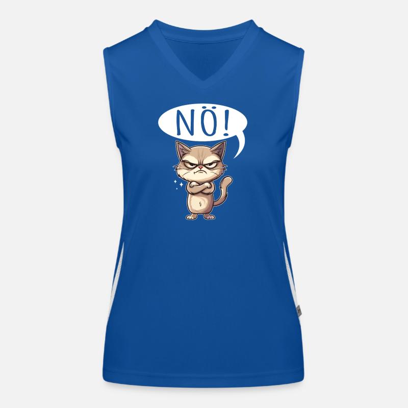 Non, juste non, non, non, chat, chat Débardeur respirant contrasté Femme
