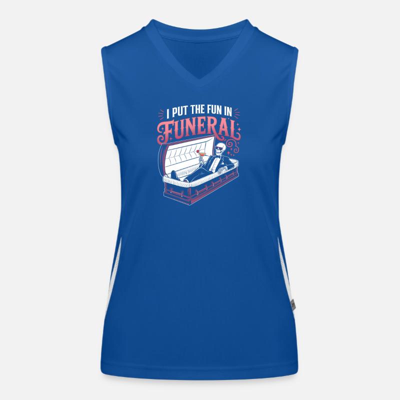 Funeral Fun: Spaß bei der Beerdigung - Halloween Funktionelles Kontrast-Tank Top für Frauen