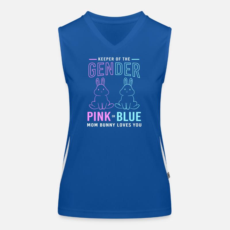 Werdende Mutter Ostern Gender Reveal Funktionelles Kontrast-Tank Top für Frauen
