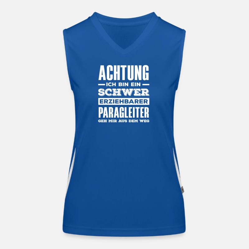 Paragliding Adventure Paragliding Difficult to Educate Women's Functional Contrast Tank Top