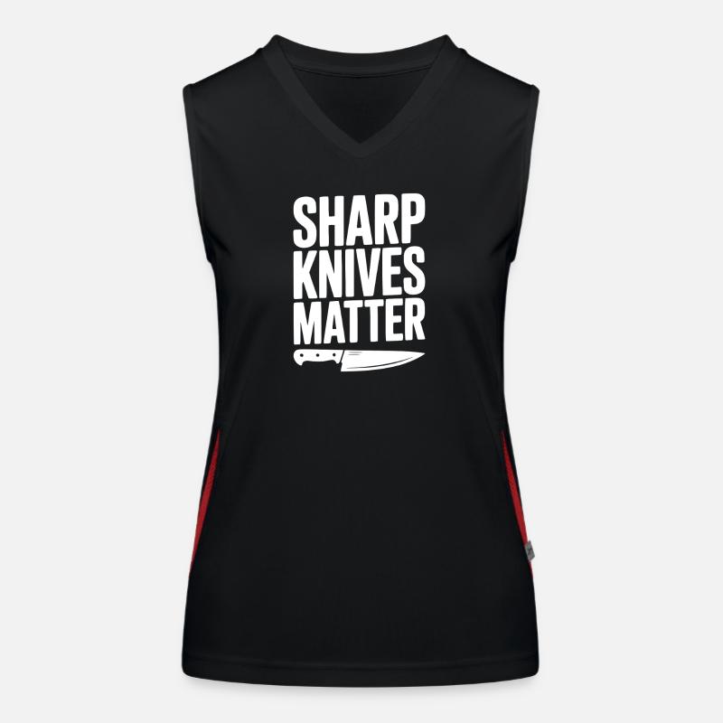 Sharp Knives Matter Women's Functional Contrast Tank Top
