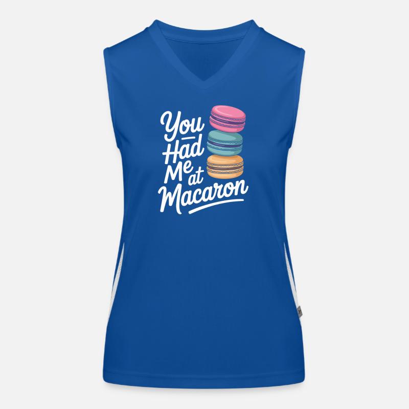 Macaron Desserts Français Débardeur respirant contrasté Femme
