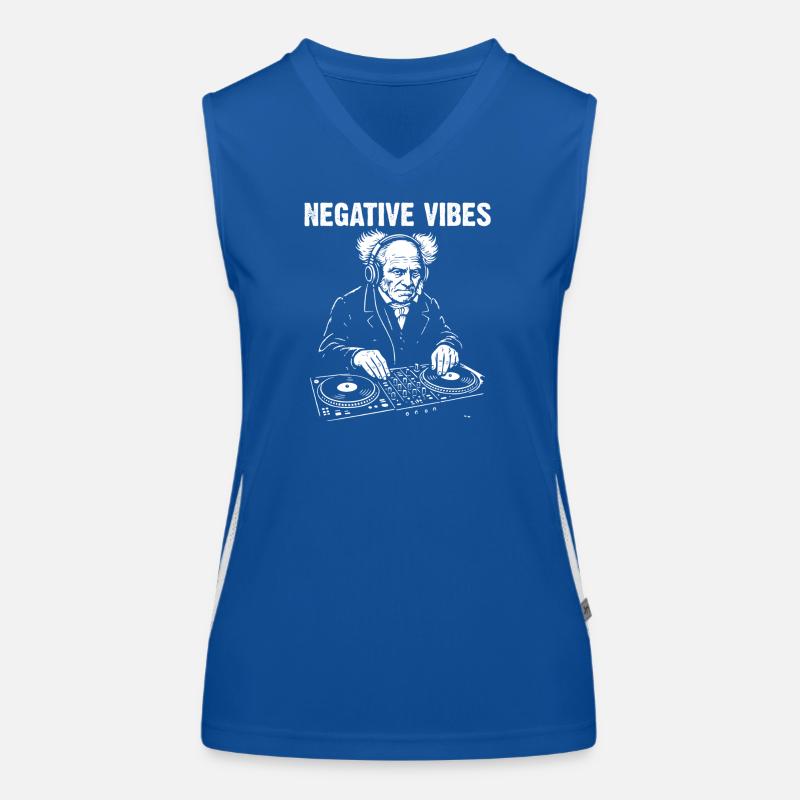 Negative Vibes par DJ Schopenhauer Débardeur respirant contrasté Femme