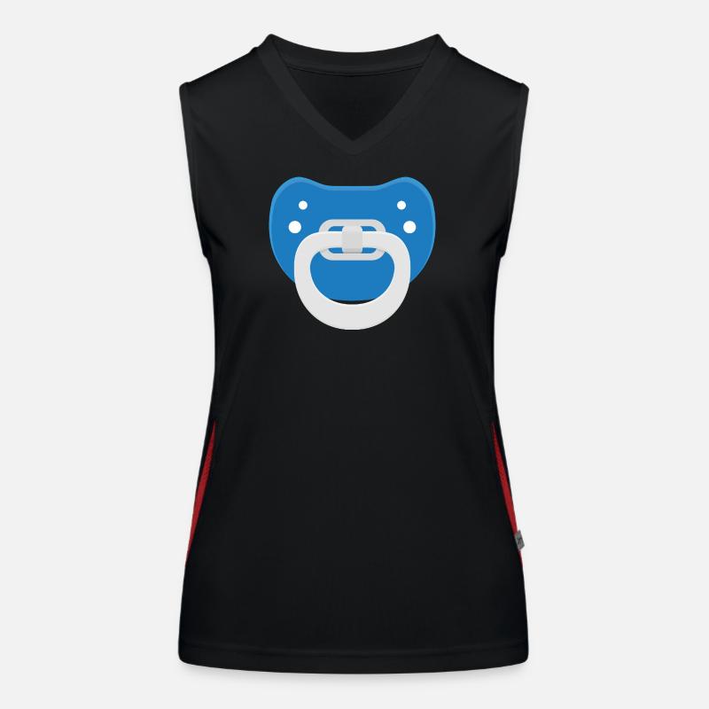 Blue pacifier Women's Functional Contrast Tank Top