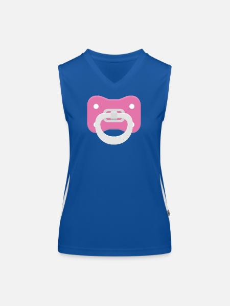 Tetine_rose - Funktionelles Kontrast-Tank Top für Frauen - Royal/Weiß - Vorne