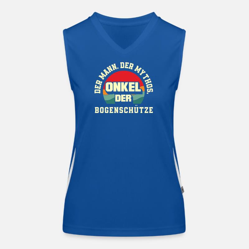 Ich gehe Bogenschießen Funktionelles Kontrast-Tank Top für Frauen