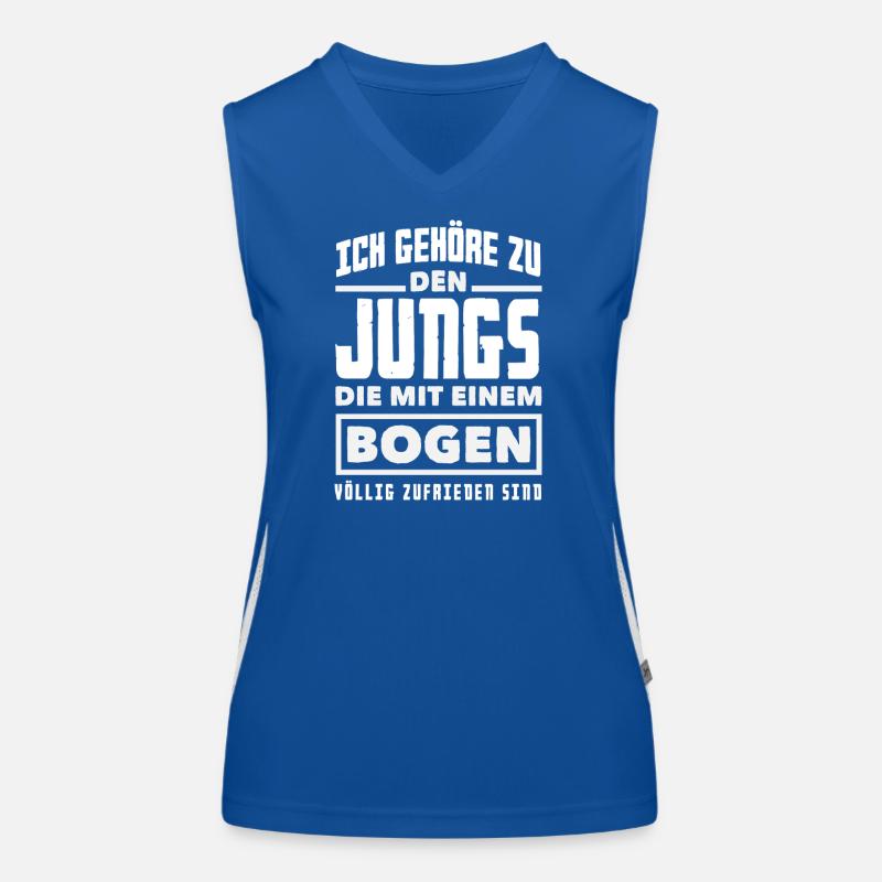 Ich gehe Bogenschießen Funktionelles Kontrast-Tank Top für Frauen