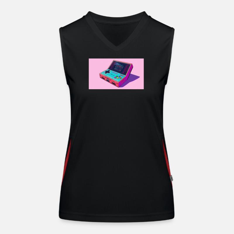Fresh Console - Women's Functional Contrast Tank Top - black/red
