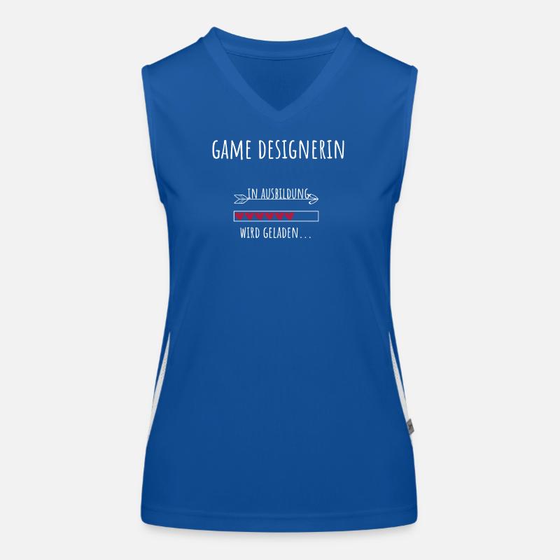 Game Design Studium Beruf Game Designerin Funktionelles Kontrast-Tank Top für Frauen