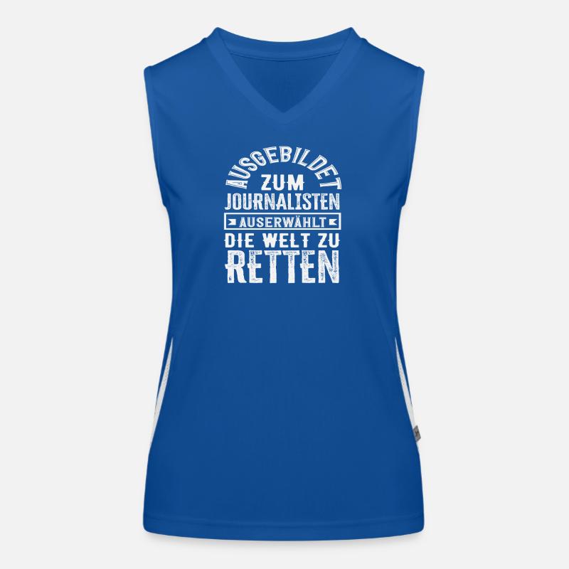 Trained as a reporter, journalist, saving the world Women's Functional Contrast Tank Top