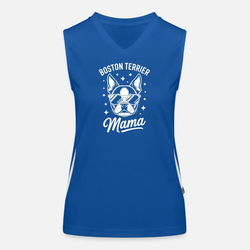 Boston Terrier Dire Maman Boston Terrier Cadeau Débardeur respirant contrasté Femme