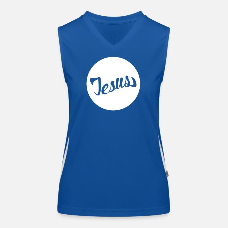 Jesus Scripture in a Circle Women's Functional Contrast Tank Top