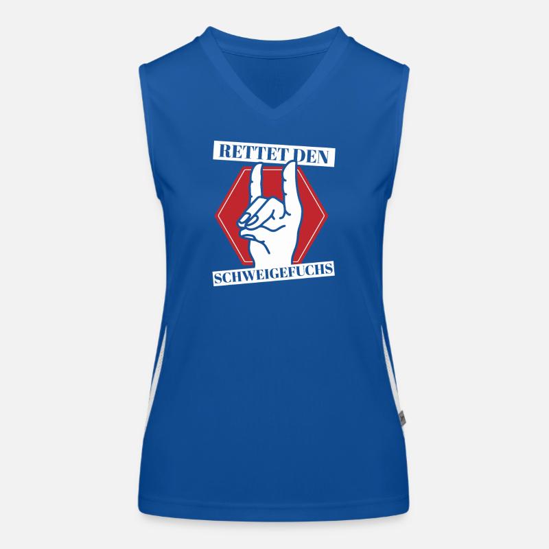 Schweigefuchs Lehrer Grundschule Kindergarten Funktionelles Kontrast-Tank Top für Frauen