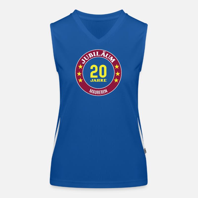Bricklayer Anniversary 20 Years 20 Years Anniversary Profession Women's Functional Contrast Tank Top