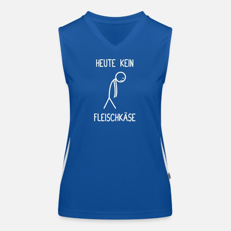 Heute kein Fleischkäse Funktionelles Kontrast-Tank Top für Frauen