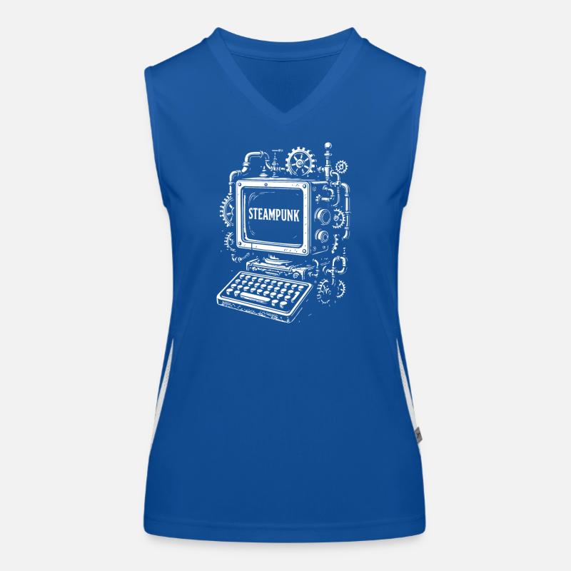 Steampunk Computer Getriebe Funktionelles Kontrast-Tank Top für Frauen