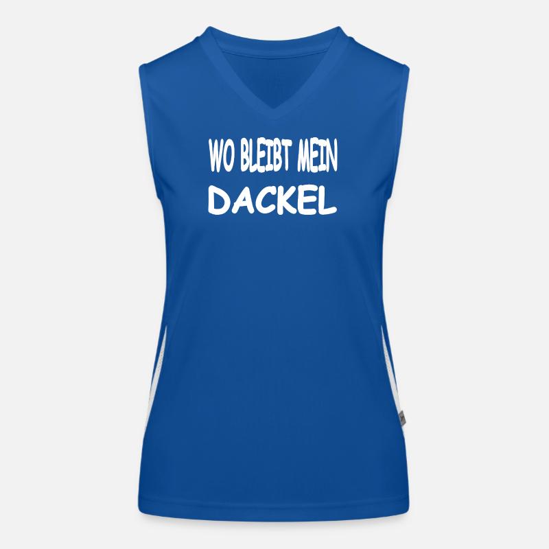 Dackel Funktionelles Kontrast-Tank Top für Frauen