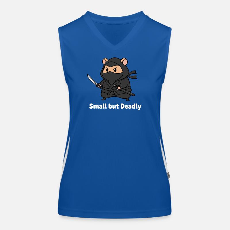 Little Ninja with Sword Women's Functional Contrast Tank Top