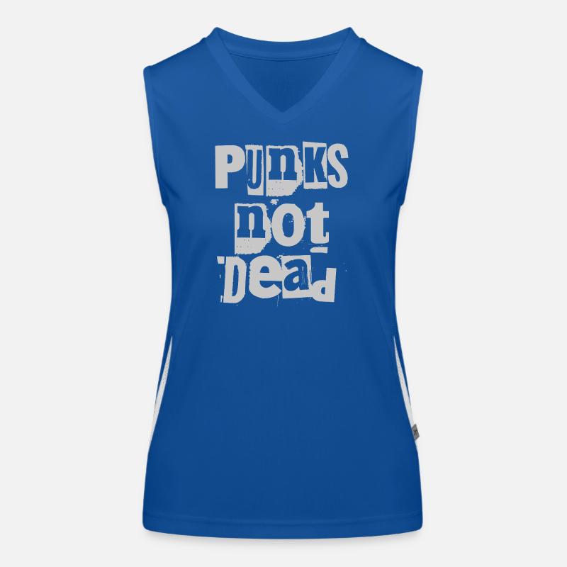 Punks Not Dead Grunge Typographie Débardeur respirant contrasté Femme