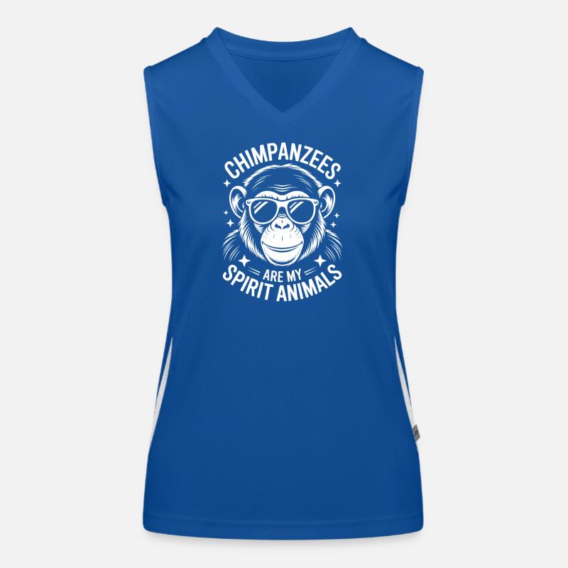 Chimpanzee Saying Monkey Funny Chimpanzee Gift Women's Functional Contrast Tank Top