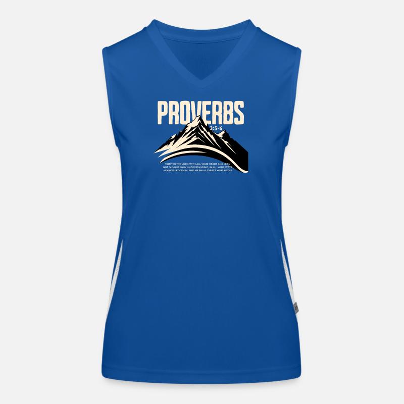 Proverbs 3 5 6 Trust Mr. Berg Faith Women's Functional Contrast Tank Top