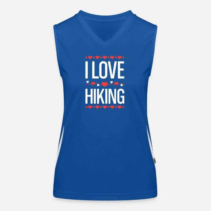 Ich liebe Wandern Funktionelles Kontrast-Tank Top für Frauen