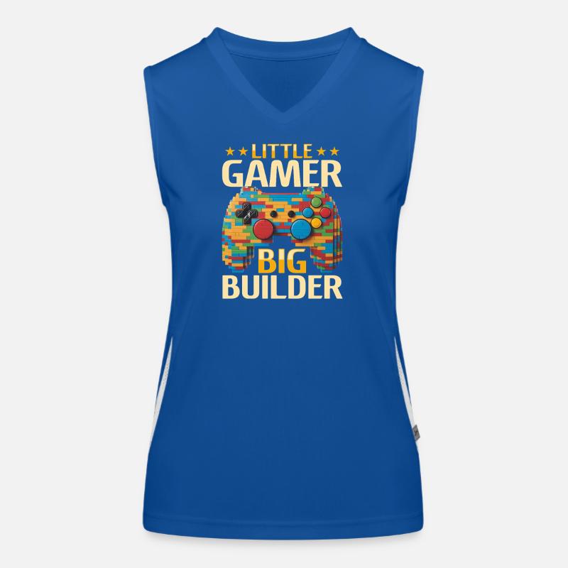 Blocs de construction Gamer Gaming Brick Builder Débardeur respirant contrasté Femme