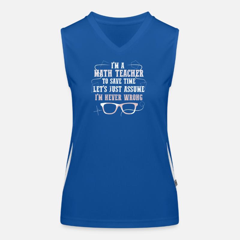 Mahtelehrer Mathe Geometrie Schule Mathematik Funktionelles Kontrast-Tank Top für Frauen