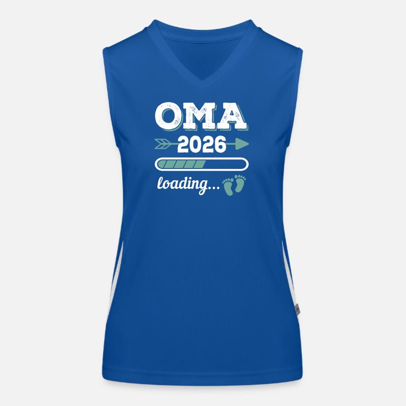 Oma 2026 Loading Werdende Großmutter Geschenkidee Funktionelles Kontrast-Tank Top für Frauen