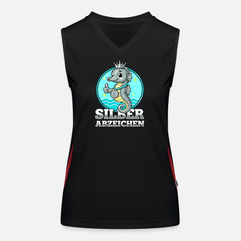 Insigne d’argent Natation Performance réussie Débardeur respirant contrasté Femme