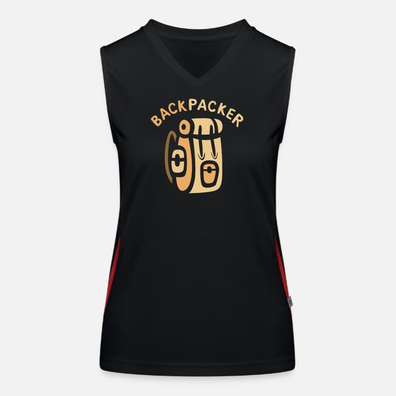 Backpacker Comic Sac à dos Design Débardeur respirant contrasté Femme