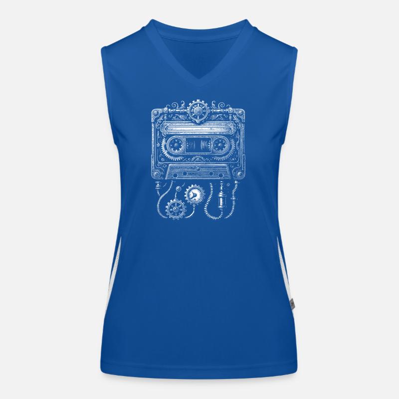 Steampunk Cassette Clockwork Women's Functional Contrast Tank Top