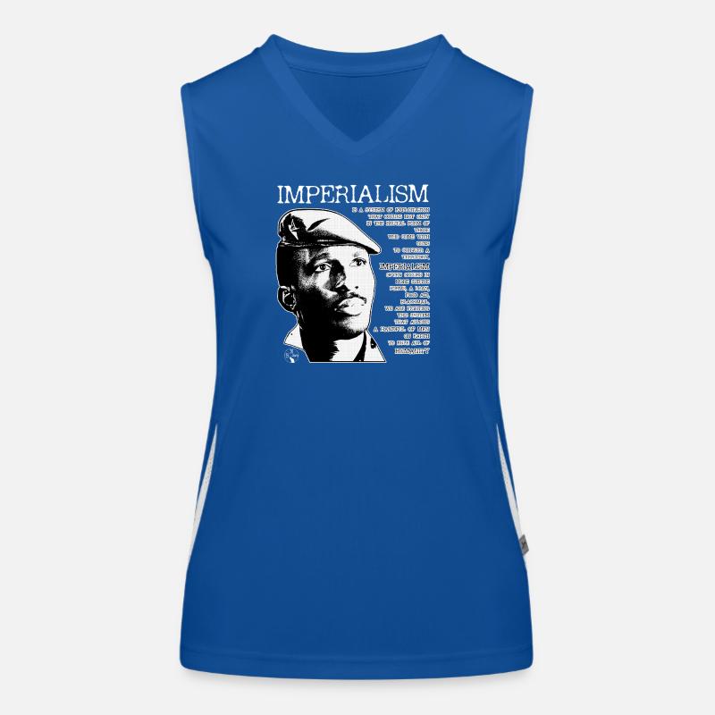 Thomas Sankara: imperialism Women's Functional Contrast Tank Top