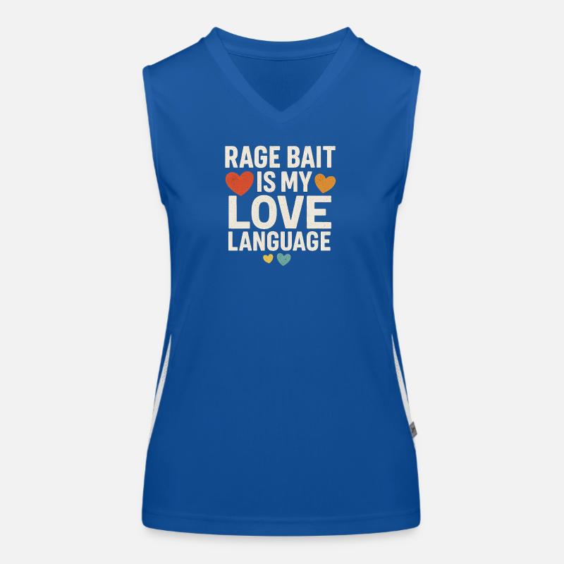 Rage Bait Love Language, lustiger Spruch Funktionelles Kontrast-Tank Top für Frauen