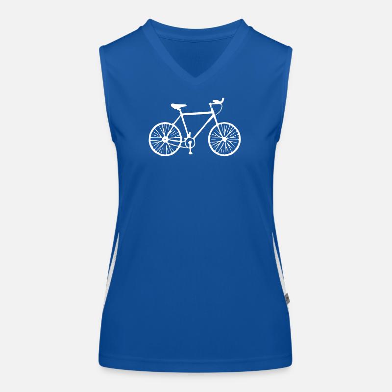 Bicycle white gift cyclist Women's Functional Contrast Tank Top