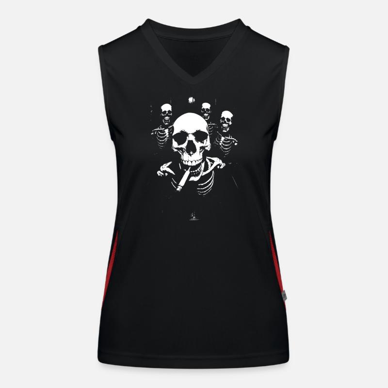 Skeletons Parade in the elevator Women's Functional Contrast Tank Top
