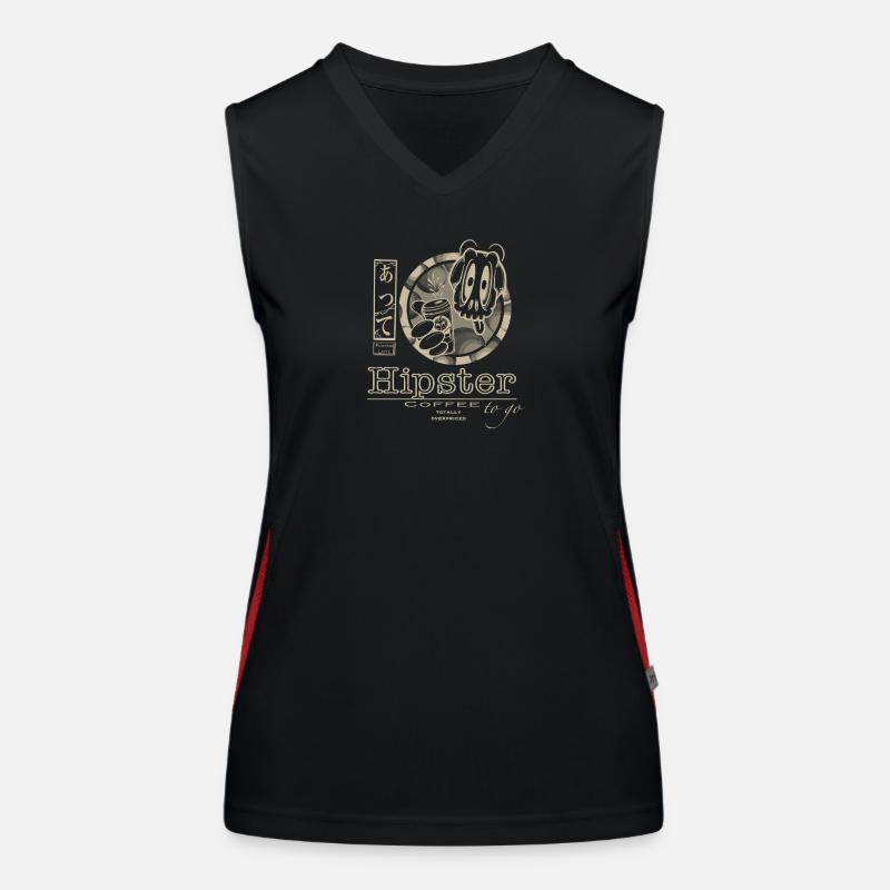 Hipster coffee to go Women's Functional Contrast Tank Top