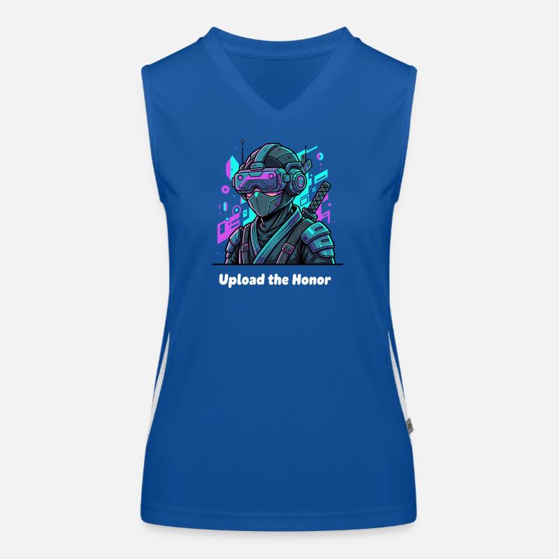 Cyber Ninja VR Krieger Funktionelles Kontrast-Tank Top für Frauen