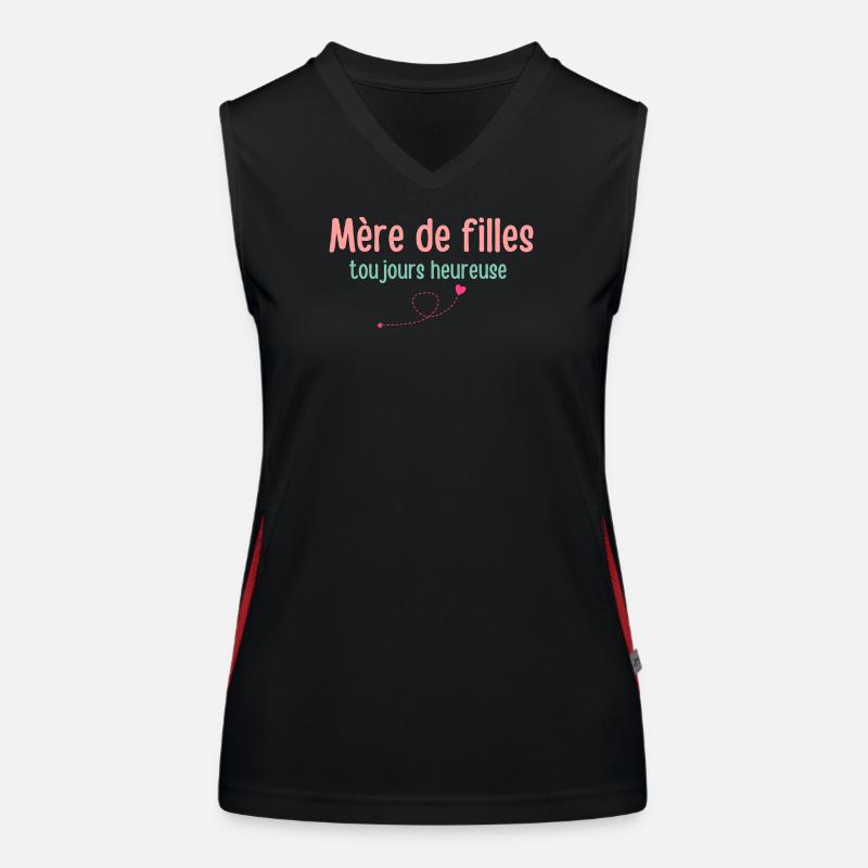 Mère de filles toujours heureuse Débardeur respirant contrasté Femme