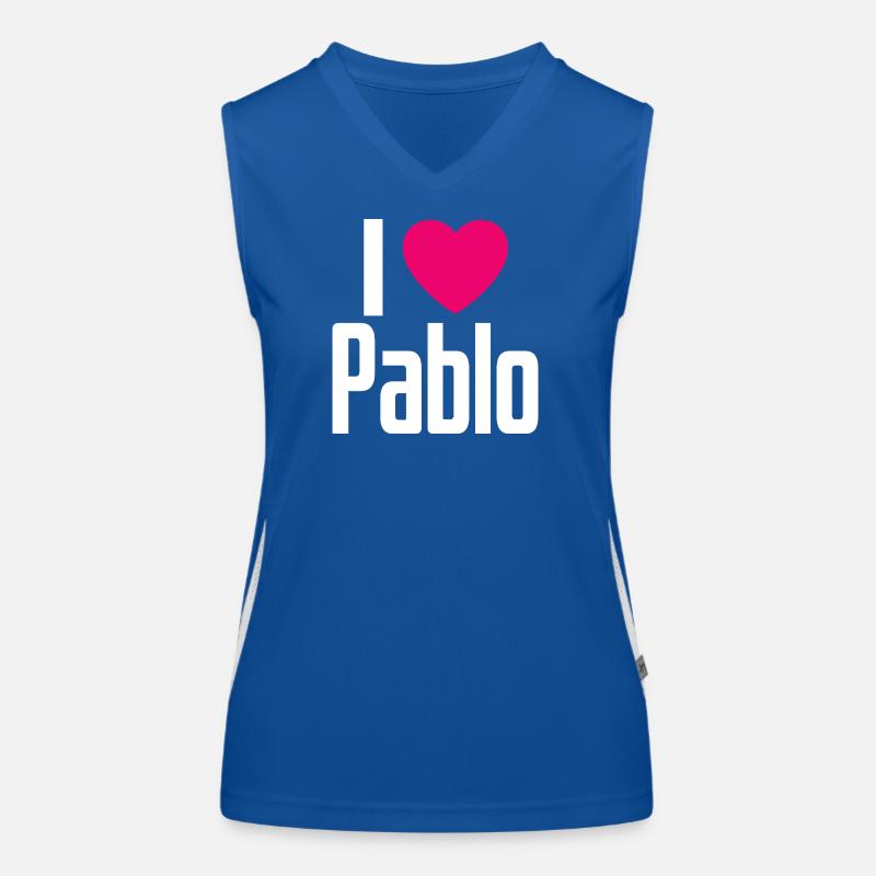 J’aime Pablo Coeur Rose J’aime Pablo Débardeur respirant contrasté Femme