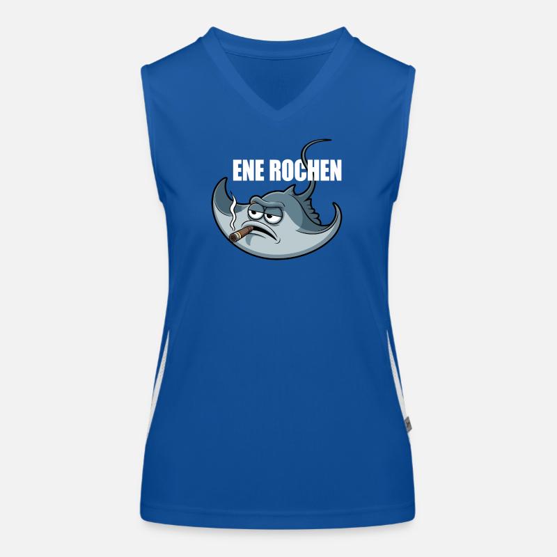 Ene Rochen Raucher Spruch Zigarette Kippe Rauchen Funktionelles Kontrast-Tank Top für Frauen