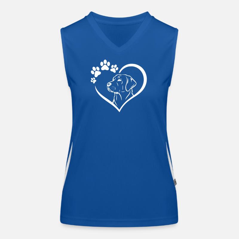 Labrador Retriever Art Dog Women's Functional Contrast Tank Top