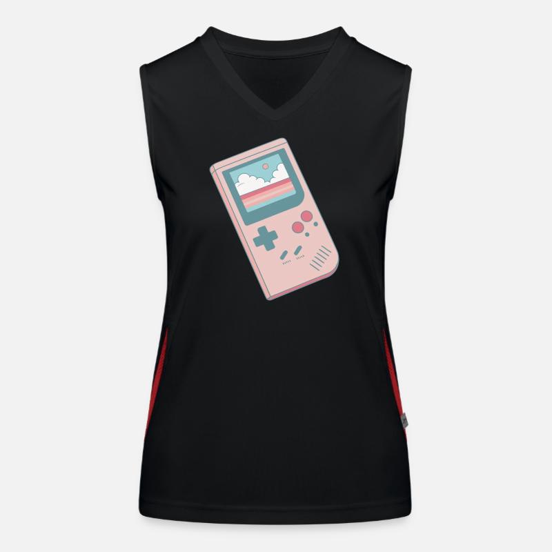 Pastel retro console table Women's Functional Contrast Tank Top