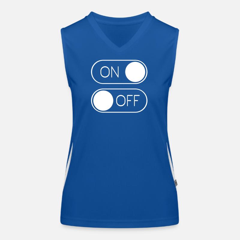 Toggle Graphic On Off Switch Women's Functional Contrast Tank Top