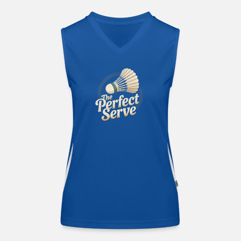 Retro Badminton Funktionelles Kontrast-Tank Top für Frauen