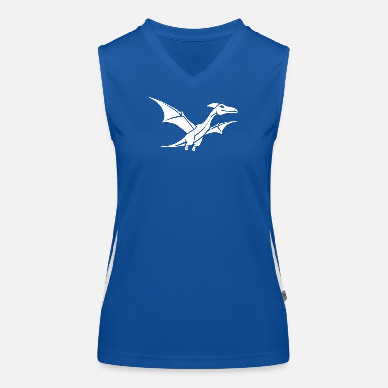 Niedlicher kleiner Dinosaurier Funktionelles Kontrast-Tank Top für Frauen