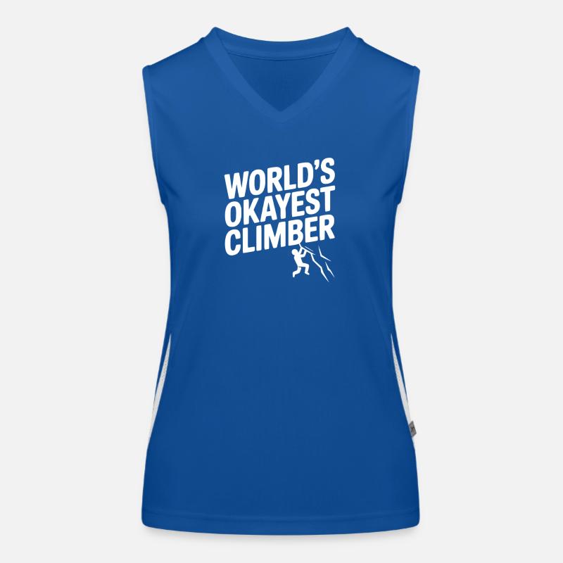 Der okayste Kletterer der Welt Funktionelles Kontrast-Tank Top für Frauen