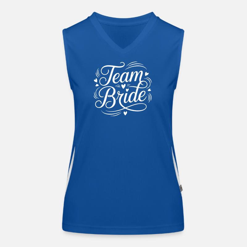 Team Bride Script Motiv Funktionelles Kontrast-Tank Top für Frauen